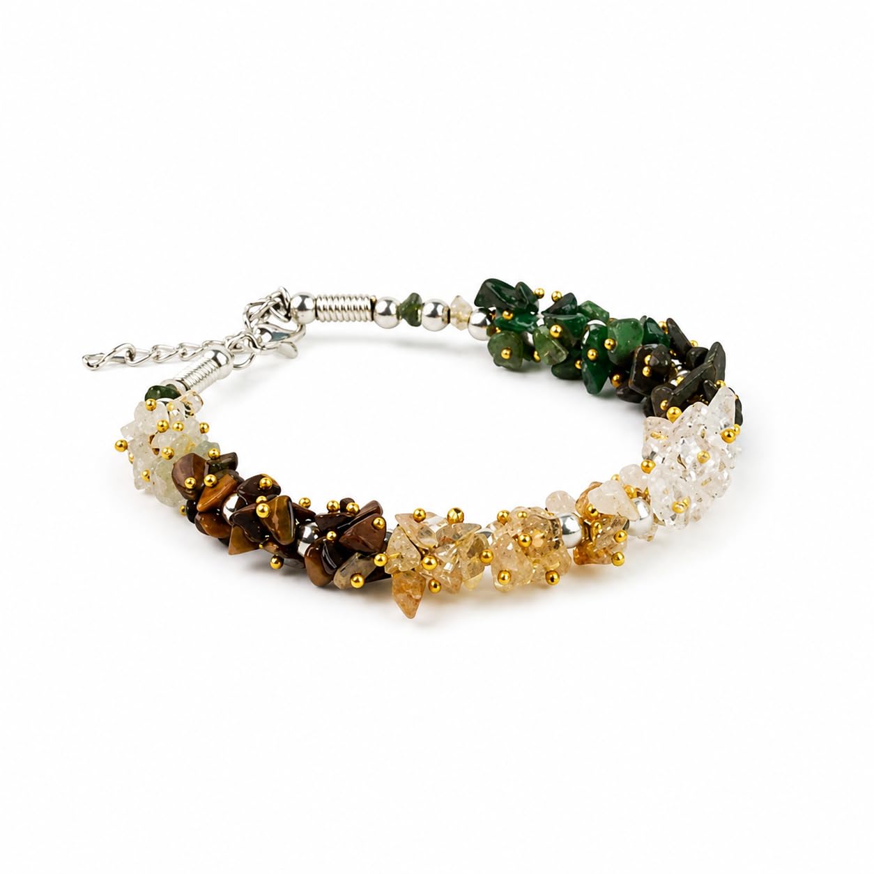 Dhan Yog Crystal Chips Bracelet — Adjustable Feng Shui Money Bracelet